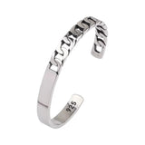Handmade S925 Sterling Silver Bracelet Retro Hollow Weaving Twisted Glossy Bracelet Sterling Silver Jewelry for Men and Women - GQTORCH Jewelry