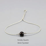 Handmade Moonstone Bracelet Thin Rope With Natural Crystal 925 Sterling Silver Beads Personalized Bracelets For Women - GQTORCH Jewelry