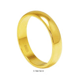 Real Pure 925 Sterling Silver Rings For Women And Men Simple Couple Ring Smooth Wedding Band For Lovers Free Name Engraved - GQTORCH Jewelry