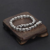 Handmade 925 Sterling Silver Mantra Bracelet Necklace Men and Women Byzantine Sweater Chain Dragon Religious Jewelry - GQTORCH Jewelry