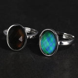 Temperature Sensing Color Changed Jewelry Sets For Women Sterling Silver 925 Rings Earrings Pendant Personalized Adjustable Size - GQTORCH Jewelry