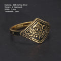 Game Dark Souls Series Ring of Favor Real 925 Sterling Silver with Retro Gold Plated for Men Women Fans Cosplay Jewelry - GQTORCH Jewelry