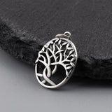 Real 925 Sterling Silver Tree of Life for Women Hollow Design Rings Earrings Pendant Jewelry Set Antient Viking Jewelry - GQTORCH Jewelry