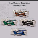 Thermochromic Brave Troops 999 Sterling Silver Charm Handmade Lucky Red String Rope Chain Bracelet For Men And Women - GQTORCH Jewelry