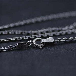 Real 925 Sterling Silver Link Chain Necklace For Men and Women 2mm Retro Vintage Thai Silver Cross Simple Necklace Chain - GQTORCH Jewelry