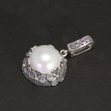 Real 925 Sterling Silver Baroque Pearl Ring Earrings Pendant Flower Branch Round Natural Freshwater Vintage Palace Jewelry - GQTORCH Jewelry