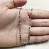 S925 Sterling Silver Lady Bead Necklace Adjustable Simple Fashion Elegant Jewelry - GQTORCH Jewelry