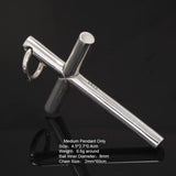 Real Solid 925 Sterling Silver Cross Pendant For Men And Women Smooth High Polishing Simple Design Jesus Christ Jewelry - GQTORCH Jewelry