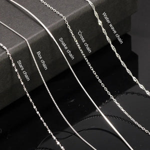 S925 Sterling Silver Necklace for Women Simple Fashion Snake Chain Elegant Female Jewelry - GQTORCH Jewelry
