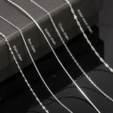 S925 Sterling Silver Necklace for Women Simple Fashion Snake Chain Elegant Female Jewelry - GQTORCH Jewelry