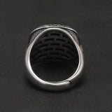 925 Sterling Silver Retro Eye of Providence Signet Ring for Men All Seeing Eyes Rings Punk Fashion Protective Jewelry