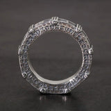 Real 925 Sterling Silver Stargate Rings for Fans Massive Transportation Device TV Show Cosplay Christmas Gift - GQTORCH Jewelry