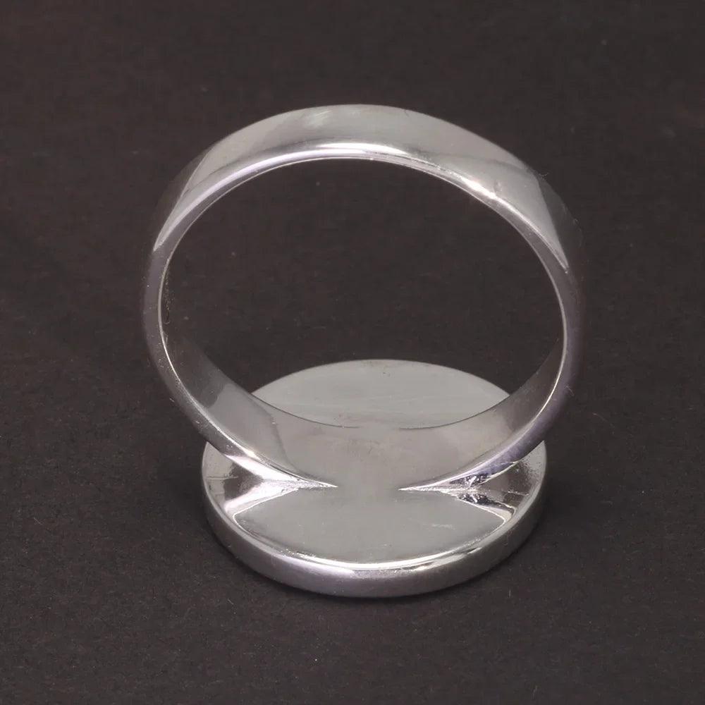 Pure 925 Sterling Silver Ring, Simple Round Ring, Türkiye Black Gel, Men and Women's Minimalist Fine Jewelry - GQTORCH Jewelry