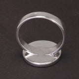 Pure 925 Sterling Silver Ring, Simple Round Ring, Türkiye Black Gel, Men and Women's Minimalist Fine Jewelry - GQTORCH Jewelry