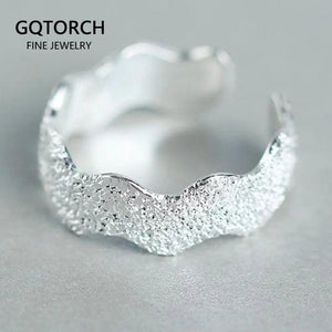 Real 100% 925 Sterling Silver Toe Rings For Women Simple Wave Design Party Opening Adjustable Tail Knuckle Ring Jewelry - GQTORCH Jewelry