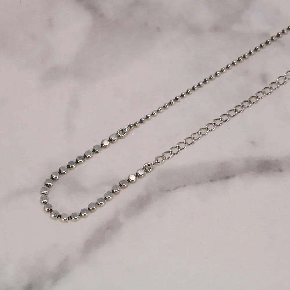 S925 Sterling Silver Lady Bead Necklace Adjustable Simple Fashion Elegant Jewelry - GQTORCH Jewelry