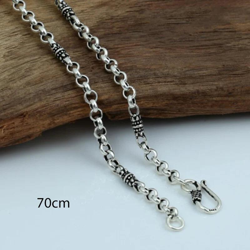 Real 999 Sterling Silver Guanyin Sits on Lotus Milefo Inside The Lens Buddha Mantra Pendant Retro Amulets Six Words Engraved - GQTORCH Jewelry