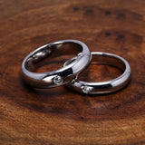 Real Pure 925 Sterling Silver Rings For Women And Men Simple Couple Ring Smooth Wedding Band For Lovers Free Name Engraved - GQTORCH Jewelry