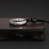 Pendant & Necklace Solid 999 Sterling Silver Peace Buckle Auspicious Clouds Rope Sweater Chain Men Women Buddhist Couple Jewelry - GQTORCH Jewelry