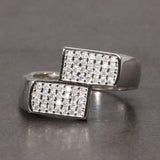 Real Silver Mens Rings Simulated Diamond Hip Hop Pinky Bridesmaid Jewelry Fine Jewelry - GQTORCH Jewelry