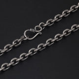 Real Pure 925 Sterling Silver Necklaces For Men And Women Vintage Viking Link Chain Punk Jewellery