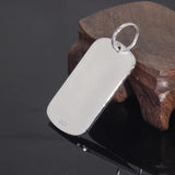 Soild 999 Sterling Silver Jewelry Metal Stamping Blanks Smooth Simple Tag Pendant For Men And Women Cool Male Jewellery - GQTORCH Jewelry