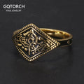 Game Dark Souls Series Ring of Favor Real 925 Sterling Silver with Retro Gold Plated for Men Women Fans Cosplay Jewelry - GQTORCH Jewelry
