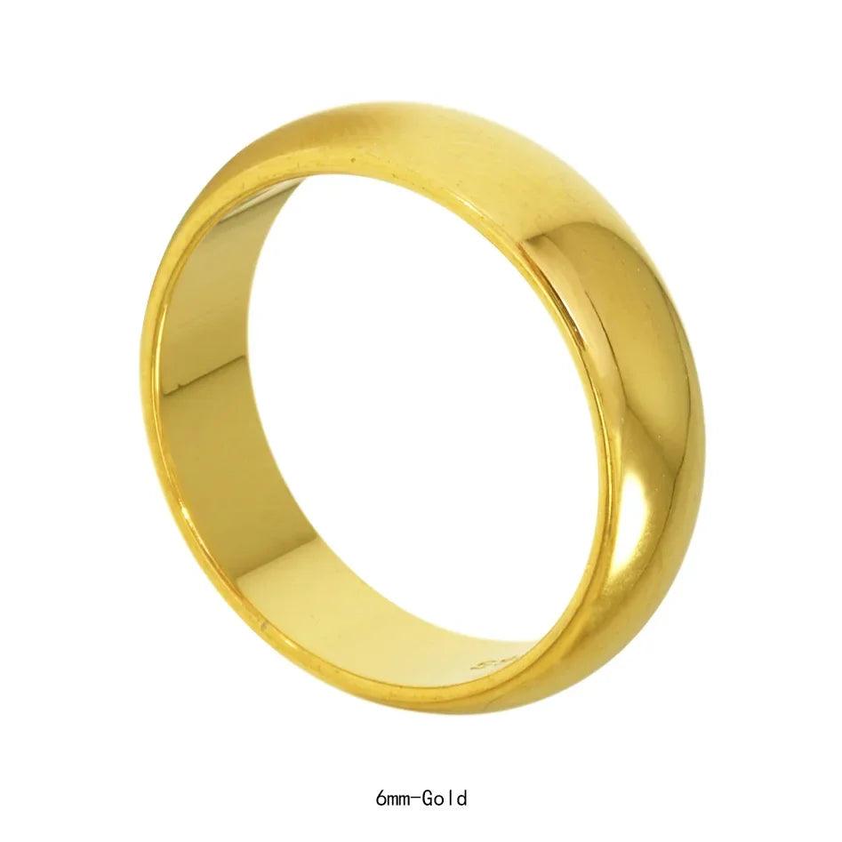 Real Pure 925 Sterling Silver Rings For Women And Men Simple Couple Ring Smooth Wedding Band For Lovers Free Name Engraved - GQTORCH Jewelry