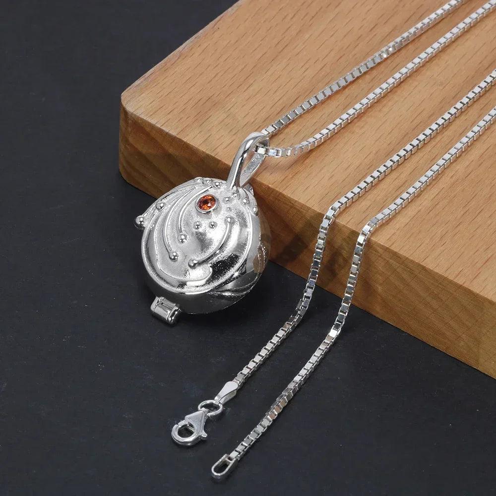 Real 925 Sterling Silver Verbena Elena Necklace Pendant Jewelry Retro Setting Zircon Gemstone Girlfriend Gift - GQTORCH Jewelry