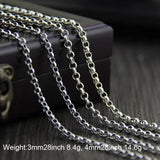 Genuine 925 Sterling Silver Sweater Chains Necklaces For Women And Men Round Shape Beaded Necklace Accessories 18-32 inch - GQTORCH Jewelry