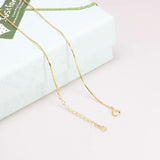 S925 Sterling Silver Necklace for Women Simple Fashion Snake Chain Elegant Female Jewelry - GQTORCH Jewelry
