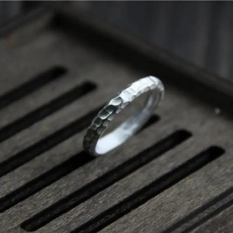 Original design handcrafted ring female simplicity 925 sterling silver opening adjustable ring - GQTORCH Jewelry