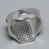 Solid 925 Silver Rings Cool Retro Vintage Turkish Ring Wedding Jewelry For Men Black Zircon Stone Curved Design Comfortable Fits - GQTORCH Jewelry