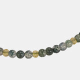 Natural Stone Seaweed Onyx Beaded Bracelet For Women Handmade 3mm Thin Bracelets 925 Sterling Silver Crystal DIY Jewelry - GQTORCH Jewelry