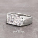 Sterling Silver Engagement Rings Micro Pave Cz Hip Hop Pinky Designer Wedding Rings Fine Jewellery - GQTORCH Jewelry