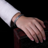 S925 Sterling Silver Bracelet for Women Retro Antique Vine Flower Pattern Engraved Ethnic Bangles for Women Thai Silver Jewelry - GQTORCH Jewelry
