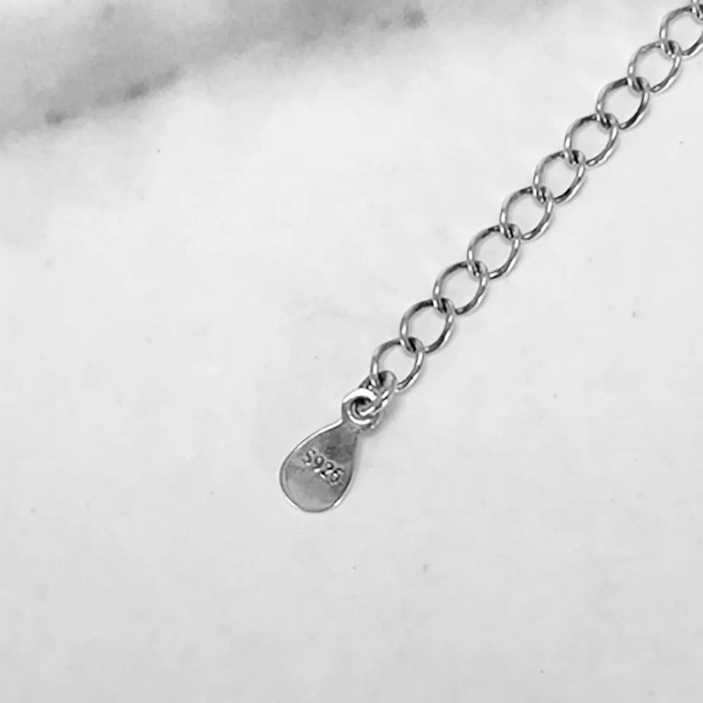 S925 Sterling Silver Lady Bead Necklace Adjustable Simple Fashion Elegant Jewelry - GQTORCH Jewelry
