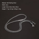 New Fashion 925 Sterling Silver Cuban Link Chain Bracelet Necklace for Men Women 4mm Wide Punk Retro Trending Party Jewelry