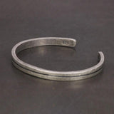Viking Armband 925 Sterling Silver Men's Women's Vintage Handmade Bracelet Simple Classic Fine Jewelry Open Cuff Bangle - GQTORCH Jewelry