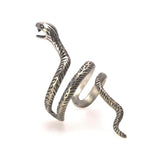 S925 Sterling Silver Thai Silver Vintage Silver Womens Ring Fashion Snake Punk Open Index Finger Ring - GQTORCH Jewelry