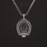 Real S925 Silver Tibet Gawu Box Necklace Antique Openable Locket Photo Pendant for Women Men Party Jewelry Gift - GQTORCH Jewelry