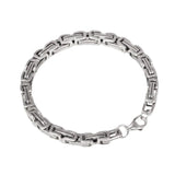 925 Sterling Silver Byzantine Cuban Chain For Men and Women Punk Hip Hop Retro Square Lovers Bracelet - GQTORCH Jewelry