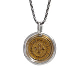 Real Pure 925 Sterling Silver Vajra Pestle Pendant Necklace for Men and Women Round Shape Gold Vermeil Amulet Jewelry - GQTORCH Jewelry