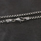 Genuine 925 Sterling Silver Jewelry Round Box Chain Thickened All-match Necklace for Men and Women Retro 22 24 26 28 30 Inch - GQTORCH Jewelry