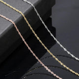 S925 Sterling Silver Necklace for Women Simple Fashion Snake Chain Elegant Female Jewelry - GQTORCH Jewelry