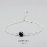 Handmade Moonstone Bracelet Thin Rope With Natural Crystal 925 Sterling Silver Beads Personalized Bracelets For Women - GQTORCH Jewelry