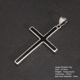 Real Solid 925 Sterling Silver Cross Pendant For Men Christian Black Jesus Necklace Couples Women Lovers Fine Jewelry - GQTORCH Jewelry