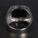 Real Pure 925 Sterling Silver Rings Retro Vintage Cool Turkey Ring For Men Mens Rings With Stones Turkish Jewelry Anel Masculino - GQTORCH Jewelry