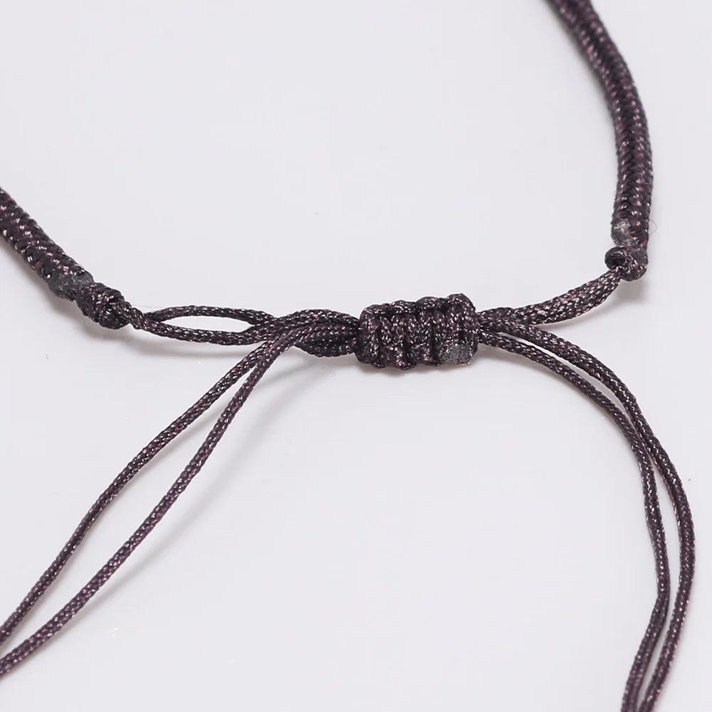 Natural Stone Pendant Necklace Obsidian 30mm Peace Buckle Amulet For Women Men Lucky Jewelry - GQTORCH Jewelry