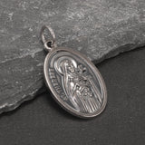 S925 Sterling Silver St Therese of Lisieux Catholic Saint Medal Pendant Necklace for Women Retro Religion Jewelry